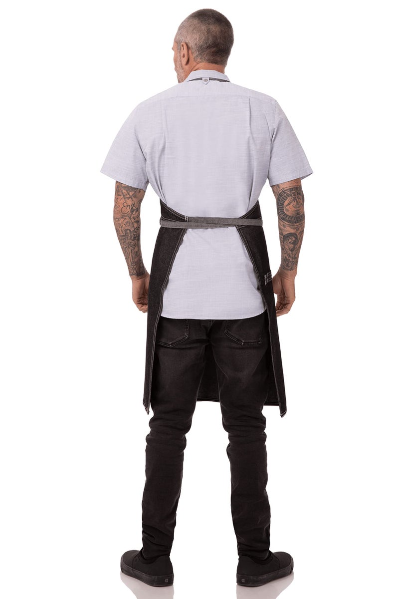 Chef Works Unisex Bronx Bib Apron, Black, One Size - Image 3